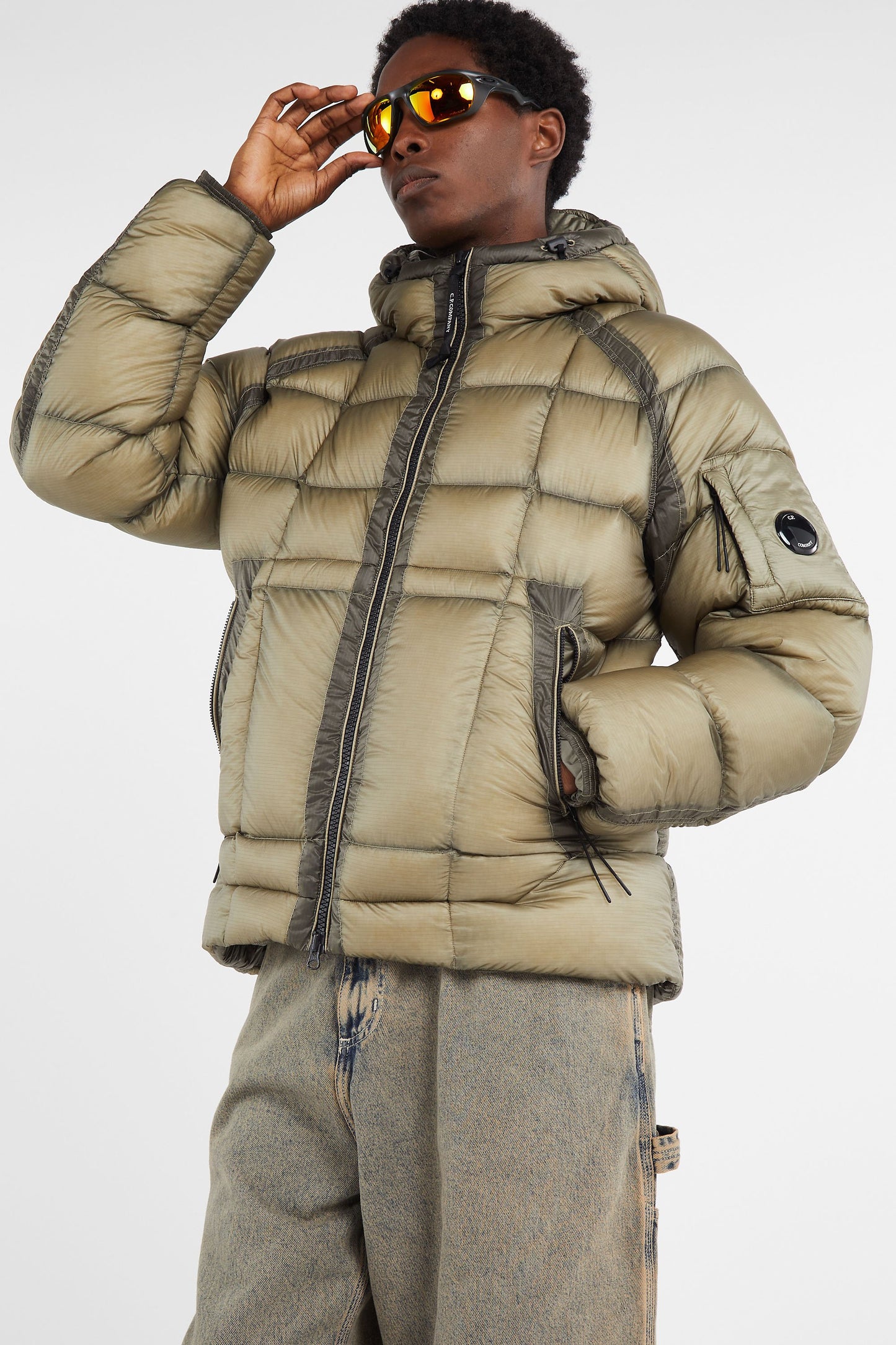 C.P COMPANY - MEDIUM JACKET IN DD-SHELL - Kaki