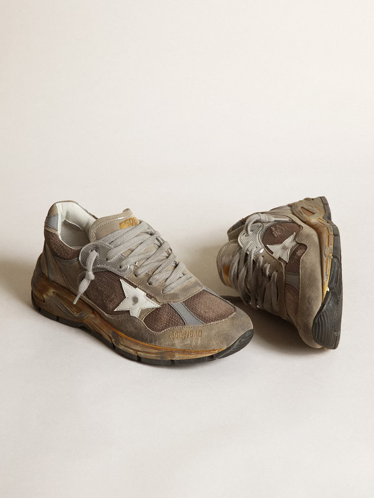 GGDB - Dad-Star homme en résille et daim gris tourterelle