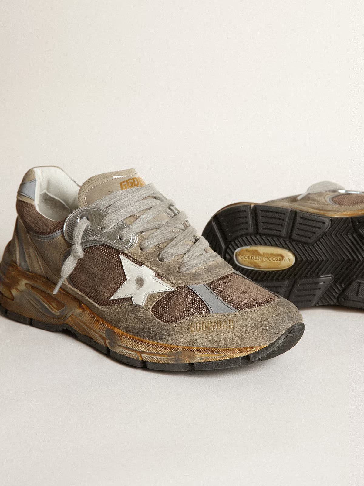 GGDB - Dad-Star homme en résille et daim gris tourterelle
