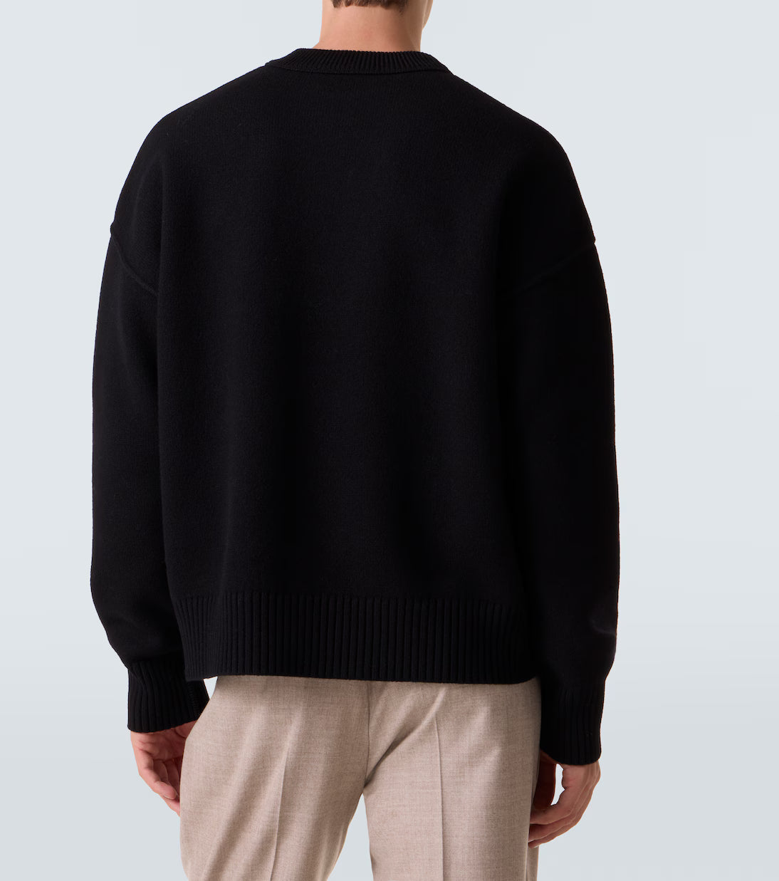 Ami Paris - Pull Ami De Cœur en laine vierge Noir
